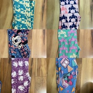Lot of Disney LulaRoe legging l/xl